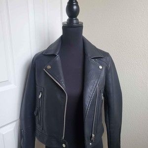 Topshop Faux Leather Jacket Size 36